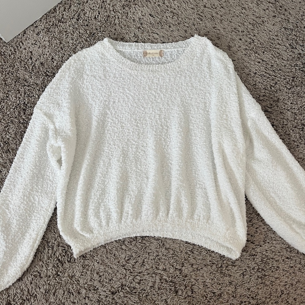 Altard State white puff sleeve sweater